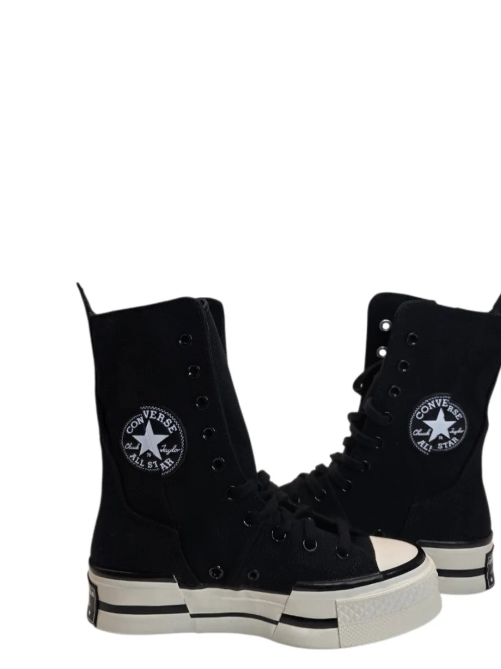 New Converse Chuck 70 Plus X-Hi High Top Black Platform Sneakers Boots Women 7